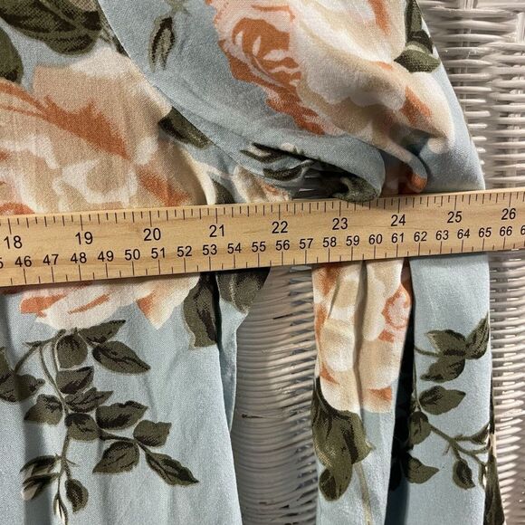 Soft Surroundings Montage Blouse Women's Size Large Blue Floral Polka Dots - Picture 9 of 10